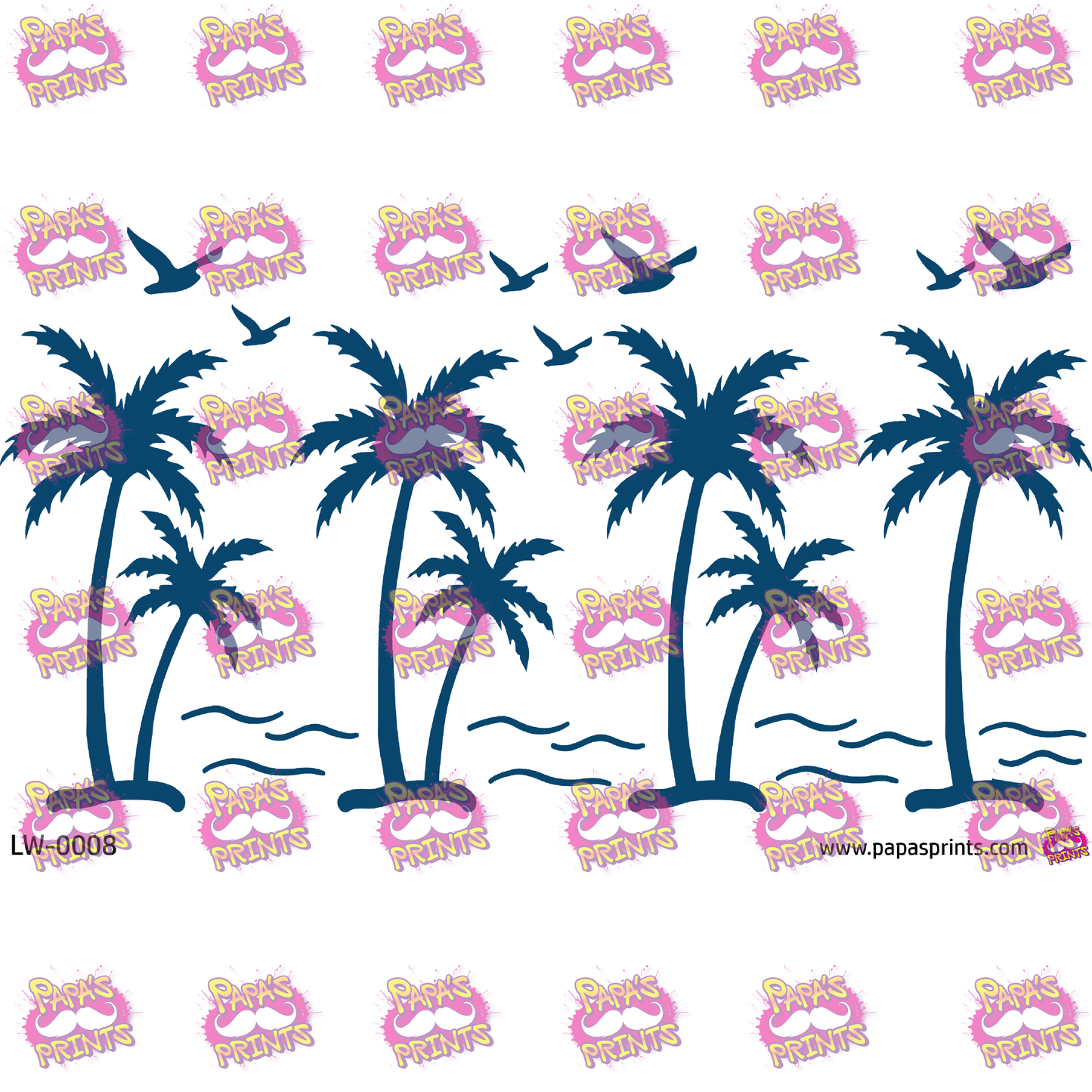 Palm Trees UV Glass Wrap