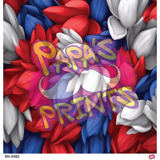 Patriotic Flower 3D Vinyl