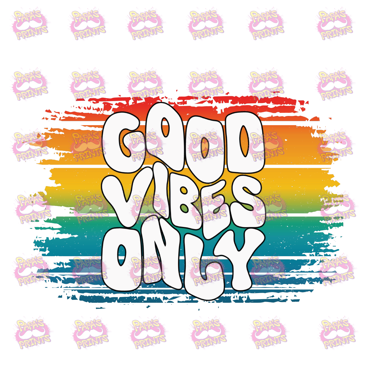 Good Vibes Only Damn Good Decal – Papa's Prints