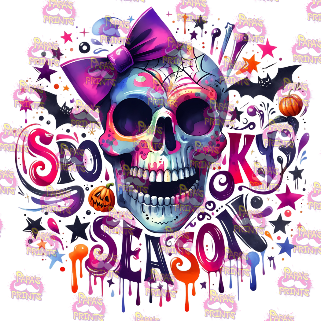 Spooky Season Skull Decal