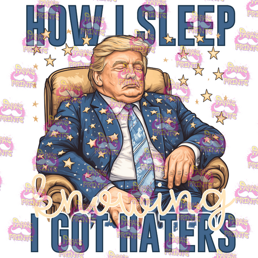 Trump Sleeping Decal