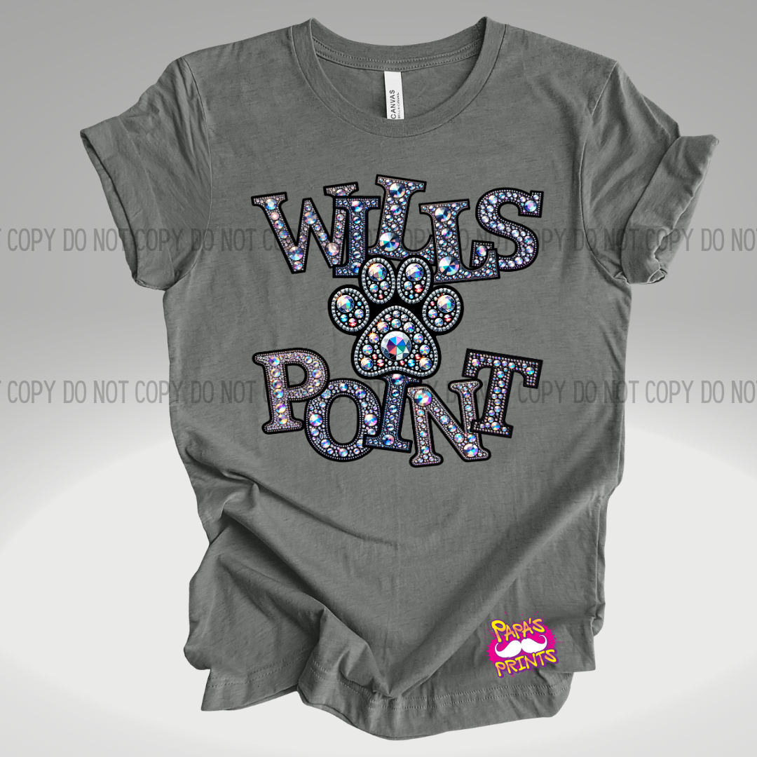 Wills Point Paw Bling DTF