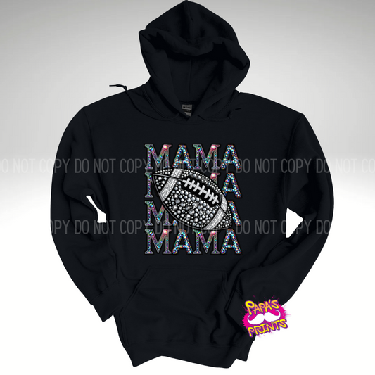 Mama Mama Football Hoodie