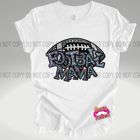 Bling Football Mama Tee