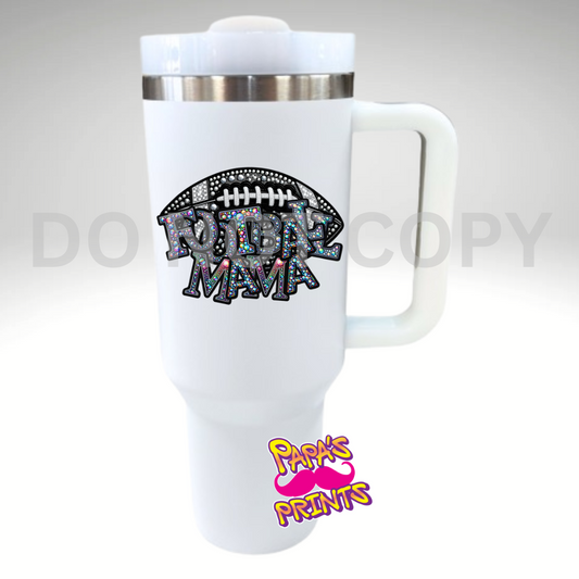 Football Mama Bling Tumbler