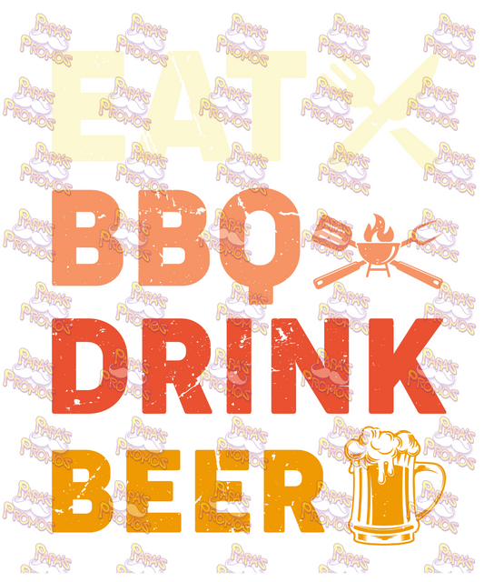 Eat BBQ, Drink Beer Damn Good Decal